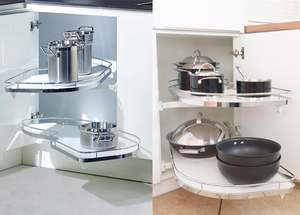 Le Mans II Arena Classic 600 Left White Corner Units - an excellent solution for kitchen cabinets