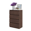 GABRIEL - Chest of 4 Drawers - Bedroom Dresser Storage Cabinet Sideboard - Wenge H36 3/8" W23 5/8" D13 1/4"