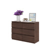 GABRIEL - Chest of 6 Drawers - Bedroom Dresser Storage Cabinet Sideboard - Wenge H28" W39 3/8" D13"