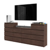 GABRIEL - Chest of 14 Drawers (4+6+4)- Bedroom Dresser Storage Cabinet Sideboard - Wenge H36 3/8" W86 5/8" D13 1/4"