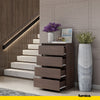 GABRIEL - Chest of 4 Drawers - Bedroom Dresser Storage Cabinet Sideboard - Wenge H36 3/8" W23 5/8" D13 1/4"