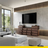 GABRIEL - Chest of 14 Drawers (4+6+4)- Bedroom Dresser Storage Cabinet Sideboard - Wenge H36 3/8" W86 5/8" D13 1/4"