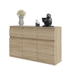 NOAH - Chest of 3 Drawers and 3 Doors - Bedroom Dresser Storage Cabinet Sideboard - Sonoma Oak H29 1/2" W47 1/4" D13 3/4"