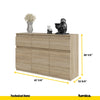 NOAH - Chest of 3 Drawers and 3 Doors - Bedroom Dresser Storage Cabinet Sideboard - Sonoma Oak H29 1/2" W47 1/4" D13 3/4"