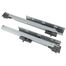 Push-to-Open Undermount Slides (left and right), Full Extension - 14 inch