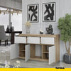 NOAH - Chest of 3 Drawers and 3 Doors - Bedroom Dresser Storage Cabinet Sideboard - Sonoma Oak / White Matt H29 1/2" W47 1/4" D13 3/4"
