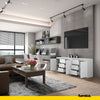 MIKEL - Chest of 6 Drawers and 3 Doors - Bedroom Dresser Storage Cabinet Sideboard - White Matt H29 1/2" W78 3/4" D13 3/4"