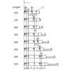Push-to-Open Undermount Slides (left and right), Full Extension - 22 inch