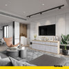NOAH - Chest of 5 Drawers and 5 Doors - Bedroom Dresser Storage Cabinet Sideboard - Sonoma Oak / Concrete H29 1/2" W78 3/4" D13 3/4"