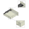 Push-to-Open Undermount Slides (left and right), Full Extension - 22 inch