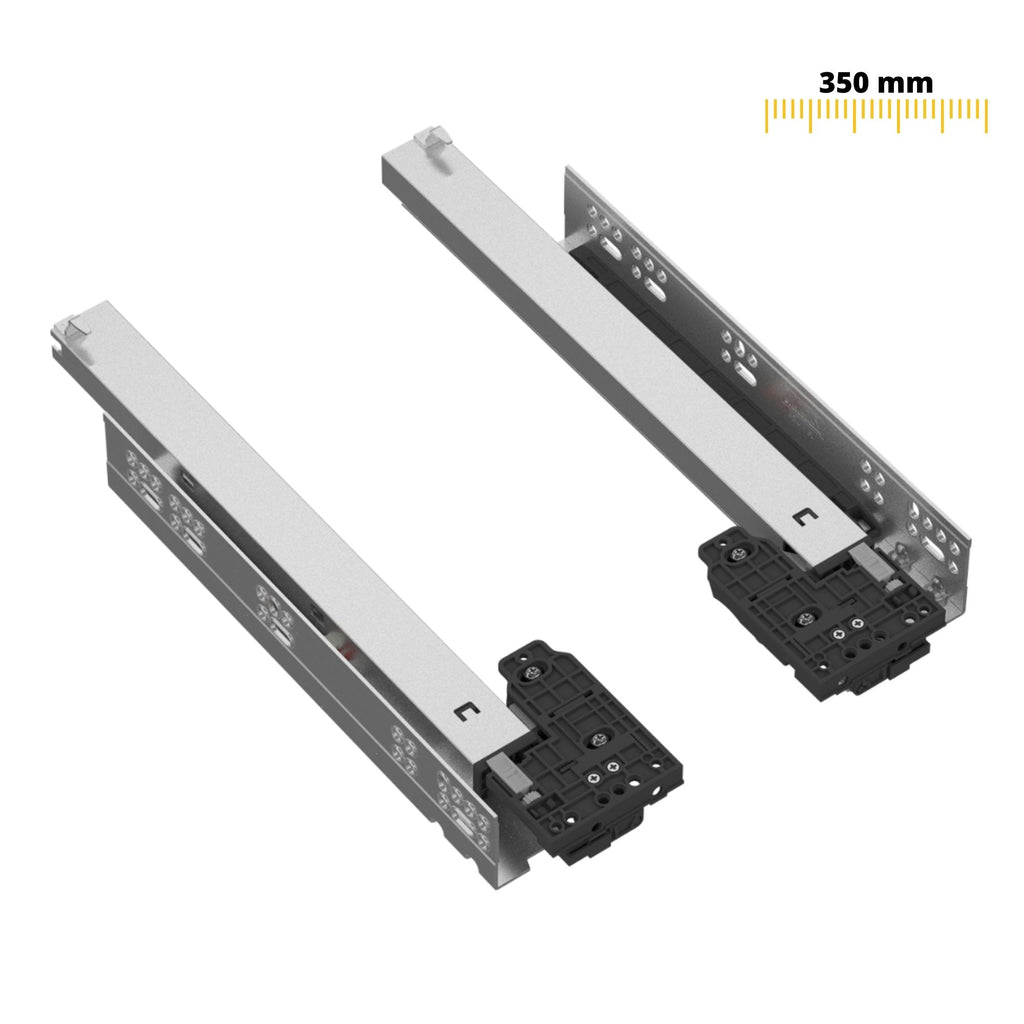 Set of Soft-Close Undermount Slides (left and right), Full Extension