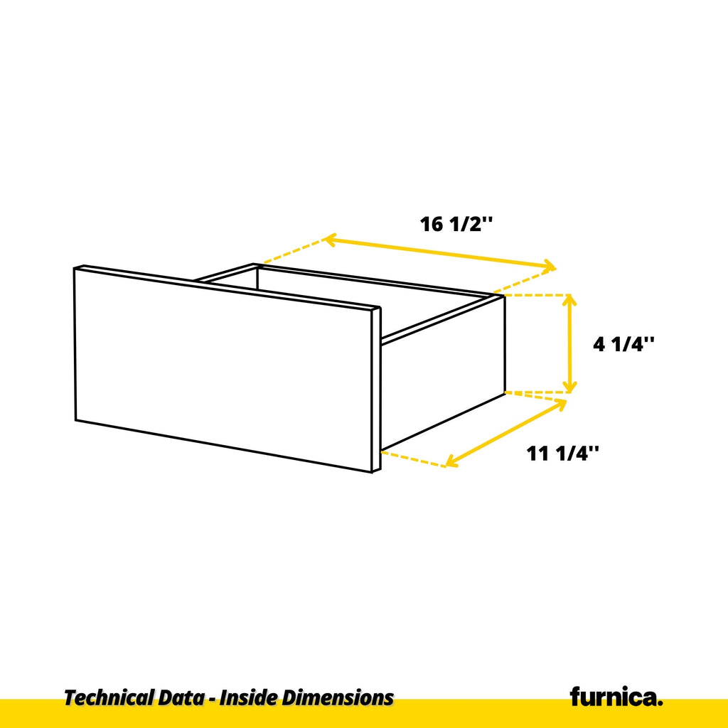 GABRIEL - Chest of 6 Drawers - Bedroom Dresser Storage Cabinet Sideboard - Concrete H28" W39 3/8" D13"