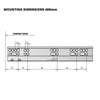 Soft-Close Undermount Slides (left and right), Full Extension - 16 inch