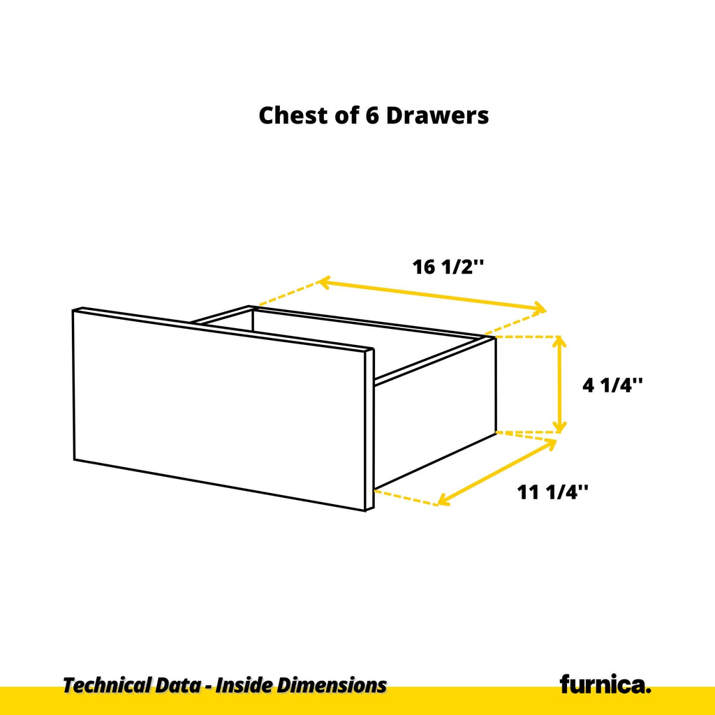 GABRIEL - Chest of 14 Drawers (4+6+4) - Bedroom Dresser Storage Cabinet Sideboard - White Gloss H36 3/8" W86 5/8" D13 1/4"