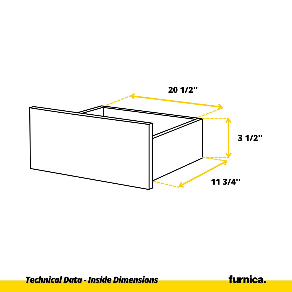 GABRIEL - Chest of 8 Drawers - Bedroom Dresser Storage Cabinet Sideboard - White Matt / Black Gloss H36 3/8" W47 1/4" D13 1/4"