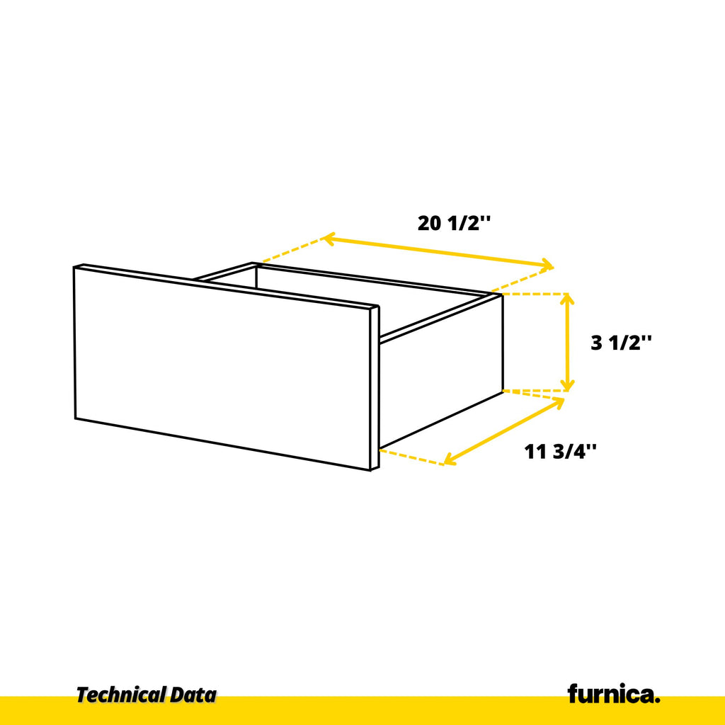 GABRIEL - Chest of 4 Drawers - Bedroom Dresser Storage Cabinet Sideboard - White Matt / Black Gloss H36 3/8" W23 5/8" D13 1/4"