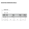 Soft-Close Undermount Slides (left and right), Full Extension - 20 inch