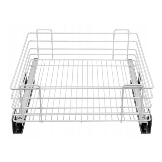 Pull Out Pantry Shelf Wire Basket EXCLUSIVE CARGO MULTI for 19-11/16 inch (500 mm) Cabinet - White