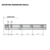 Set of Soft-Close Undermount Slides (left and right), Full Extension - 22 inch
