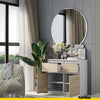 NOAH - Chest of 2 Drawers and 2 Doors - Bedroom Dresser Storage Cabinet Sideboard - White Matt / Sonoma Oak H29 1/2" W31 1/2" D13 3/4"