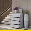 GABRIEL - Chest of 4 Drawers - Bedroom Dresser Storage Cabinet Sideboard - Concrete H36 3/8" W23 5/8" D13 1/4"