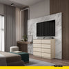 GABRIEL - Chest of 8 Drawers - Bedroom Dresser Storage Cabinet Sideboard - Sonoma Oak H36 3/8" W47 1/4" D13 1/4"