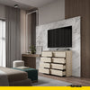 GABRIEL - Chest of 8 Drawers - Bedroom Dresser Storage Cabinet Sideboard - Sonoma Oak H36 3/8" W47 1/4" D13 1/4"