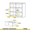 NOAH - Chest of 2 Drawers and 2 Doors - Bedroom Dresser Storage Cabinet Sideboard - Sonoma Oak H29 1/2" W31 1/2" D13 3/4"
