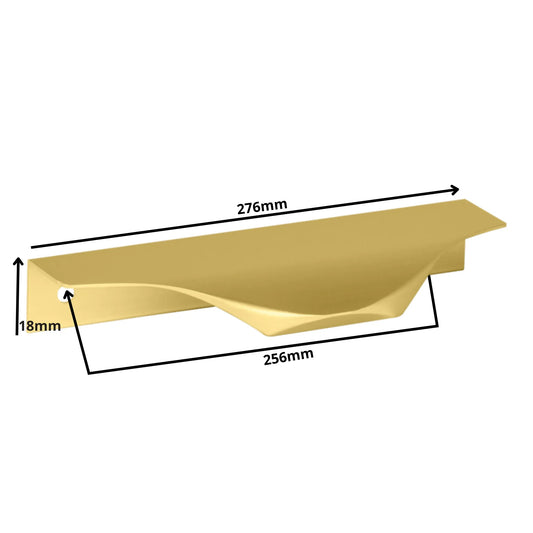 Edge Grip Round Profile Pull 10 inch (256 mm) Hole Centers (10-7/8 inch / 276 mm Overall Length) - Gold