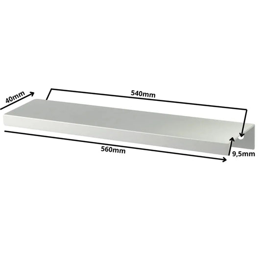 Edge Grip Round Profile Handle 21-1/4 inch (540 mm) (22-1/16 inch (560 mm) Overall Length) - Electropolished