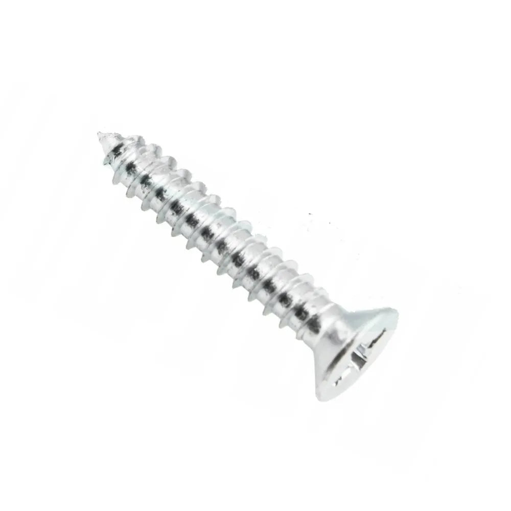 Pozidriv Wood Screws PZ2 #8 x 1 inch (4.0x25 mm) White Zinc (100 Pack)