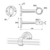 1 inch Distance Handle, Chrome