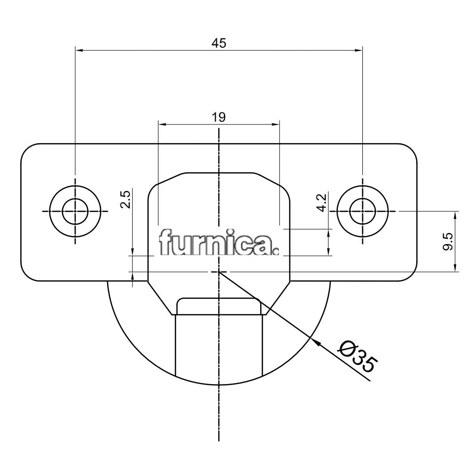 110° Soft-Close Hinge, H0 Mounting Plate with EURO Screws, Overlay Doors