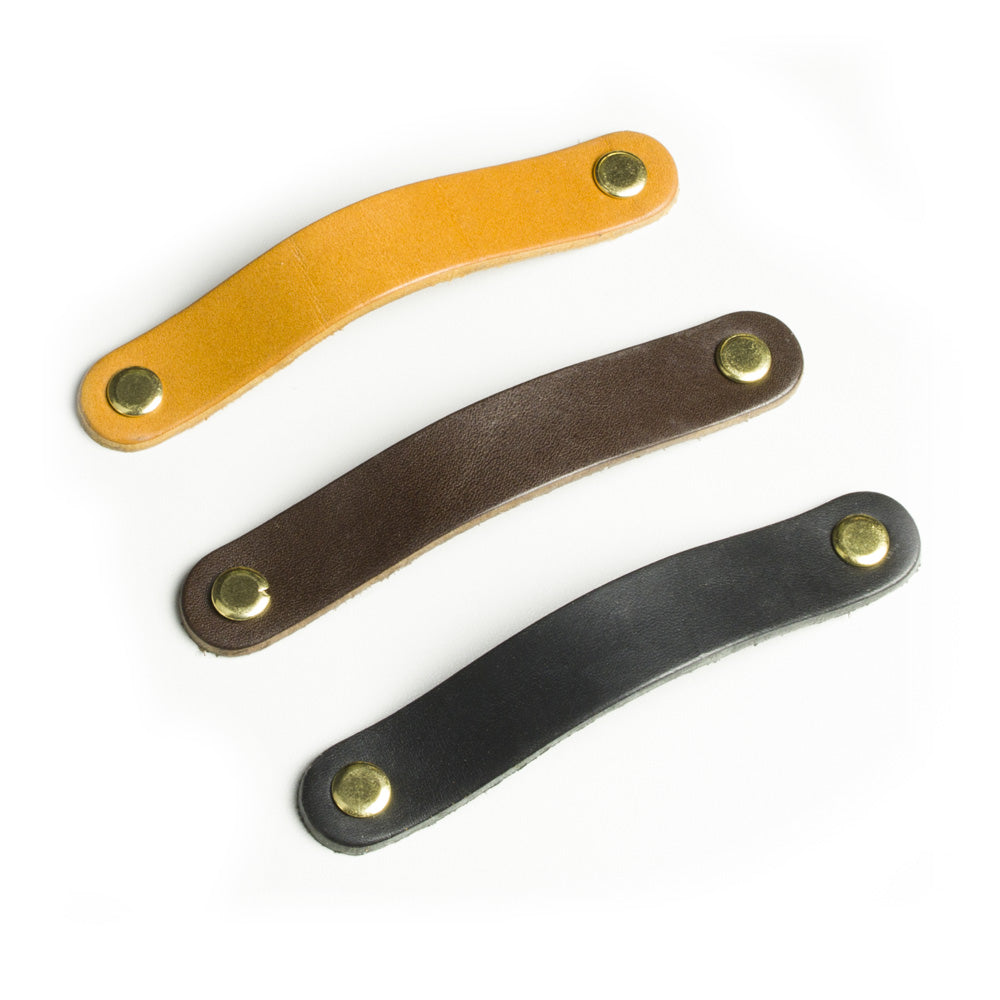 Leather handle rounded 96mm - 128mm