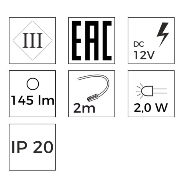 3 Top Cabinet LED Lamps with USB + Power Supply (F03)