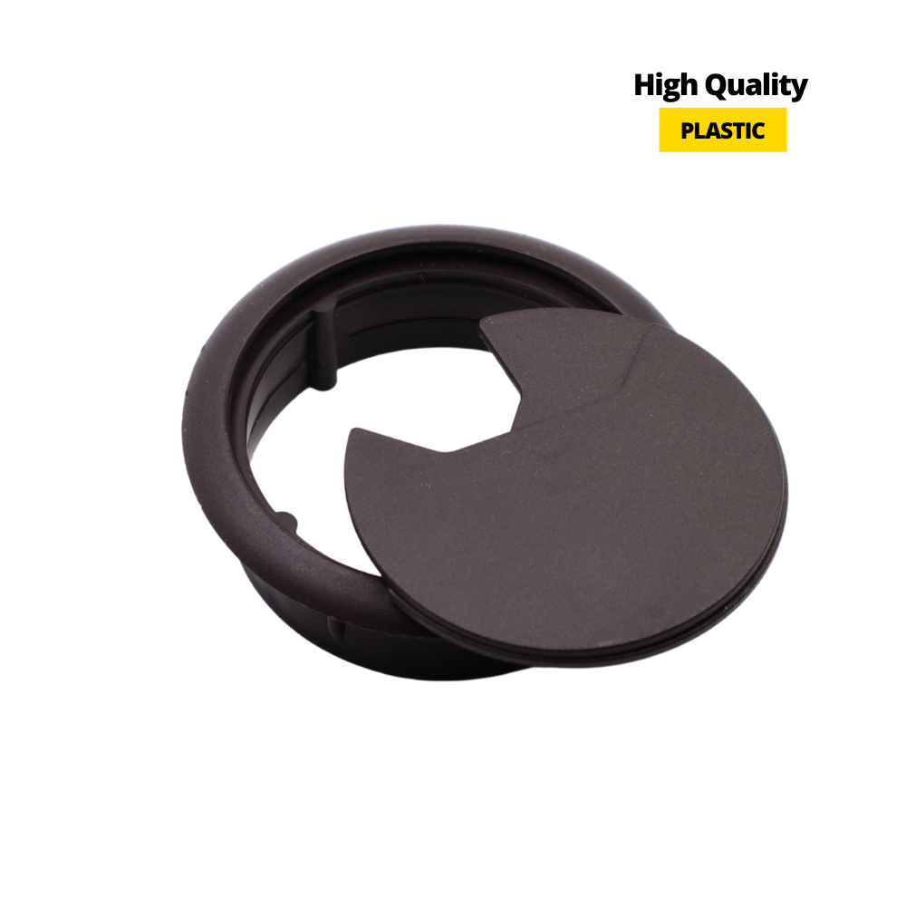Plastic Desk Grommet 2-3/8 inch, Extra Dark Brown