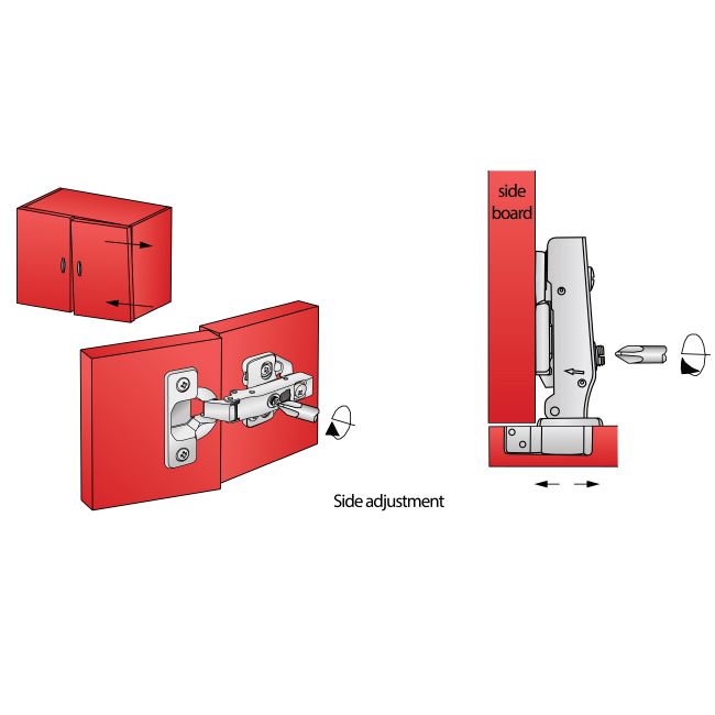 3D Soft-Close Hinge, H0 Mounting Plate with EURO Screws, Overlay Doors