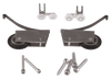 Set of 2 Asymmetrical Top Guides + 2 Bottom Wheels + 6 Screws (Gabriel Handle)
