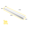 Edge Grip Profile Handle, White, HC 1-1/4, 3-3/4, 5-1/16 inch