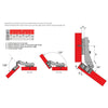 +45º Hinge, H2 Mounting Plate with EURO Screws, Angled Doors