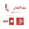 +45º Soft-Close Hinge, H2 Mounting Plate with EURO Screws, Angled Doors