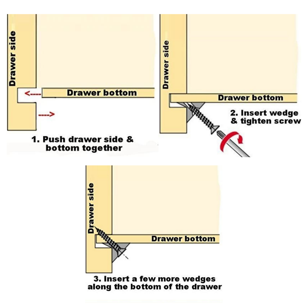 Drawer Bottom/Rear Mending Wedges 10 pieces