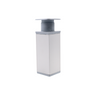 Square Furniture Leg 1-9/16 x 1-9/16 inch - H 3-15/16 inch Aluminum