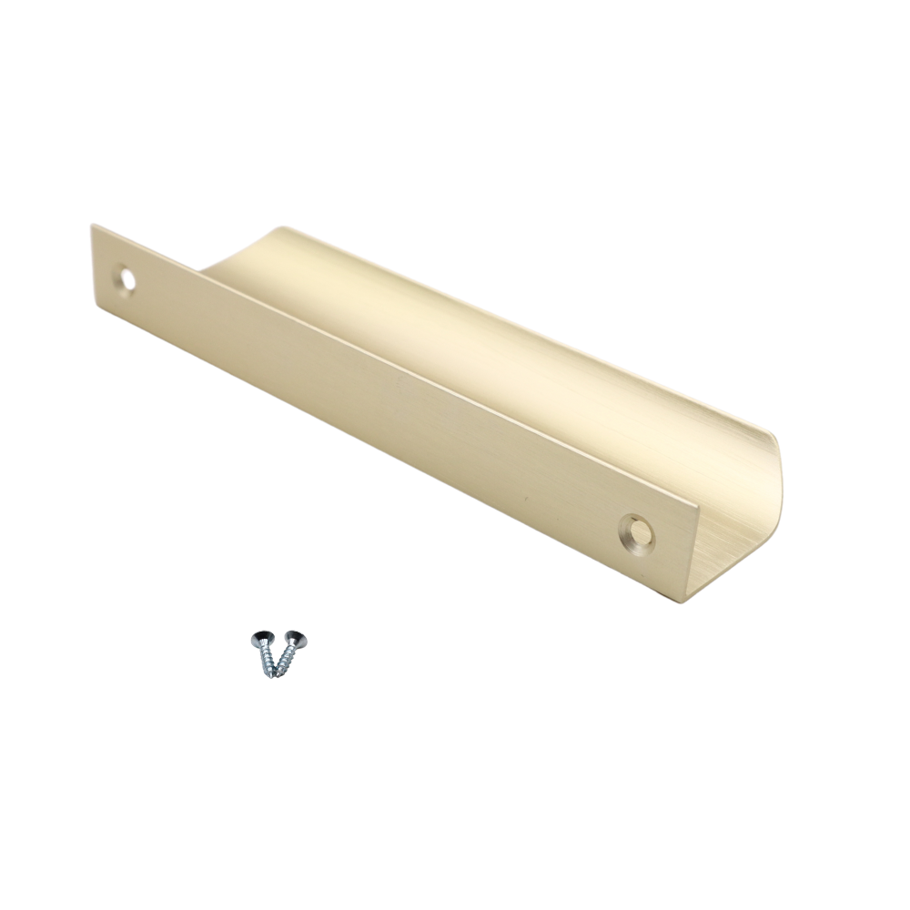 Edge Grip Round Profile Handle 5-1/16 inch (5-13/16 inch total length) - Matt Gold