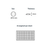 Cabinet door bumper - self-adhesive silicon 3/8x1/16 inch - 50pcs