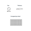 Cabinet door bumper - self-adhesive silicon 3/8x1/16 inch - 50pcs