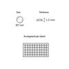 Cabinet door bumper - self-adhesive silicon 1/4x1/16 inch - 50pcs