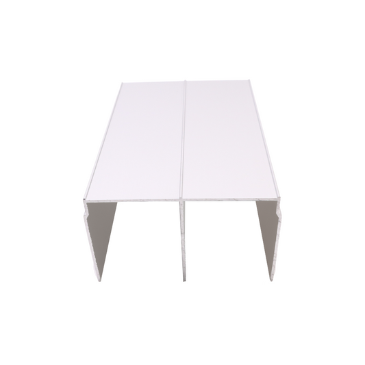 Double Top Aluminum Track 560cm - Silver Anodized