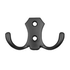 Double robe hook - Black WP02