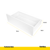 MARK - Chest of 4 Drawers and 2 Doors - Bedroom Dresser Storage Cabinet Sideboard - Anthracite / White Matt H33 1/2" W47 1/4" D13 3/4"